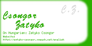 csongor zatyko business card